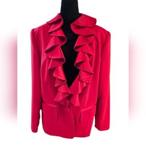 Solini Red Dressy Blazer Size 12 AS IS